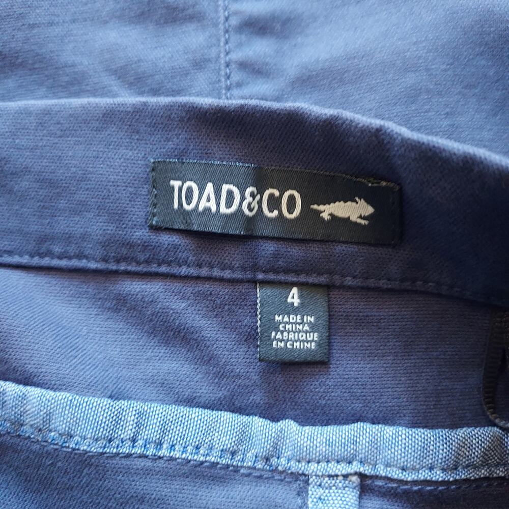 Toad & Co Navy Blue Skirt w/Accent Buttons Size 4 - Picture 5 of 6